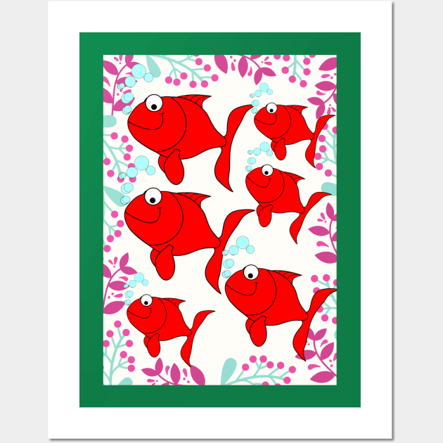 Fish in the water Wall Art by SIVO ART DESIGNS